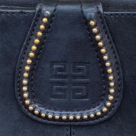 GIVENCHY Studded Black Leather Bifold Wallet with COA. EUC - Picture 3 of 13